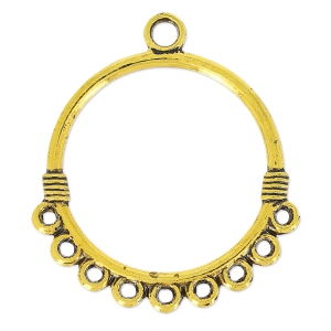 Intercalaire/Chandelier rond 32 mm doré vieilli x2