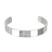 Bracelet jonc plat 12 mm en Acier inox x1