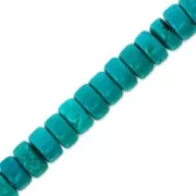 Perles Rondelles Heishi 4.3 mm imitation Turquoise x39cm