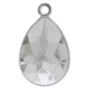 Serti pendentif à coller pour cabochon PureCrystal 4320 14x10 mm - Rhodié x1