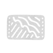 Intercalaire martelé 6 rangs 30x20 mm argenté satiné x1|raw }}