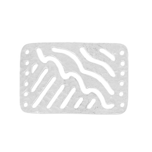 Intercalaire martelé 6 rangs 30x20 mm argenté satiné x1