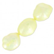 Perles d'eau douce irrégulières teintées 9x8 mm Jaune Pâle x6|raw }}