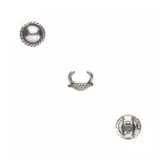 Poussoir à serrer pour lacet 5 mm placage argent fin x1