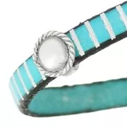 Poussoir à serrer pour lacet 5 mm placage argent fin x1