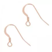 Crochets d'oreilles 14 mm en Rose Gold filled (or laminé)   x2