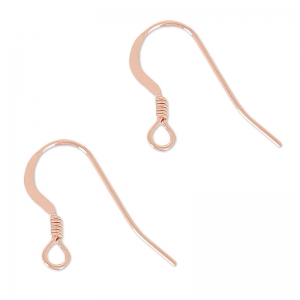 Crochets d'oreilles 14 mm en Rose Gold filled (or laminé)   x2