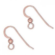 Crochets d'oreilles 16 mm en Rose Gold filled (or laminé)    x2