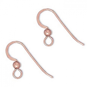 Crochets d'oreilles 16 mm en Rose Gold filled (or laminé)    x2