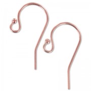 Crochets d'oreilles 11.5 mm en Rose Gold filled (or laminé)    x2