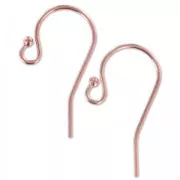 Crochets d'oreilles 11.5 mm en Rose Gold filled (or laminé)    x2
