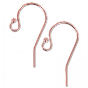 Crochets d'oreilles 11.5 mm en Rose Gold filled (or laminé)    x2