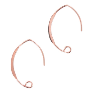 Crochets d'oreilles 25 mm en Rose Gold filled (or laminé)    x2