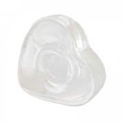 Coeur en verre à garnir 21x11 mm x1
