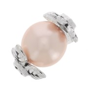 Coupelles fleurs 6 mm argenté vieilli x10