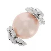 Coupelles fleurs 6 mm argenté vieilli x10