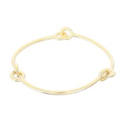 Bracelet jonc articulé 65 mm light gold HQ x1