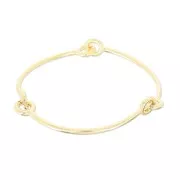 Bracelet jonc articulé 65 mm light gold HQ x1
