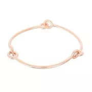 Bracelet jonc articulé 65 mm doré rose HQ x1