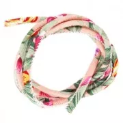 Cordon coton tubulaire 4 mm Light Peach/Khaki x 1 m