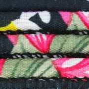 Cordon coton tubulaire 4 mm Noir/Fuchsia x 1 m|raw }}