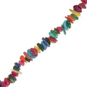 Perles chips de coquillages nacre 8-11 mm multicolore x 80 cm|raw }}