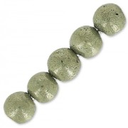 Perles rondes 3 mm en pierre gemme Pyrite x25