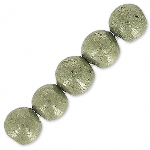 Perles rondes 3 mm en pierre gemme Pyrite x25