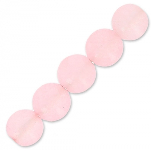 Perles rondes 4 mm en pierre gemme Calcedoine rose x20