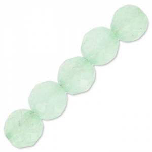 Perles Rondes facettées 6 mm pierre gemme Amazonite x15
