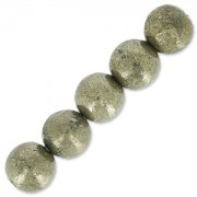 Perles rondes 6 mm en pierre gemme Pyrite x15|raw }}
