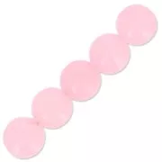 Perles rondes 8 mm en pierre gemme Calcedoine rose x10