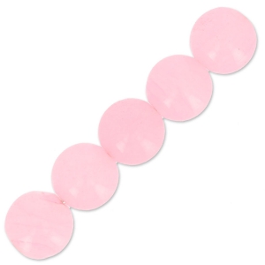 Perles rondes 8 mm en pierre gemme Calcedoine rose x10