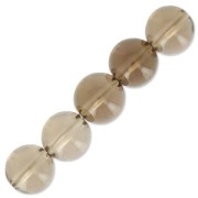 Perles rondes en pierre gemme Quartz fumé 8 mm x10|raw }}