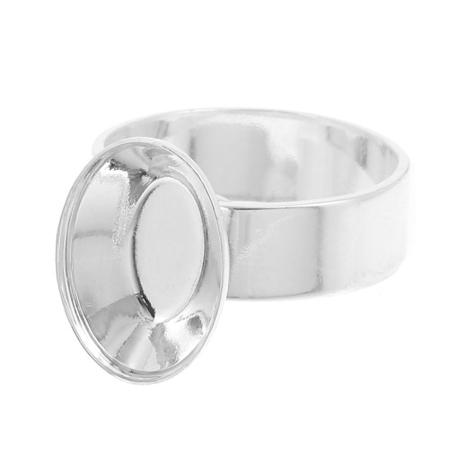 Bague pour cabochon PureCrystal 4120 14x10 mm argenté x1