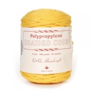 Cordon tressé macramé 6 mm Jaune x 91 m