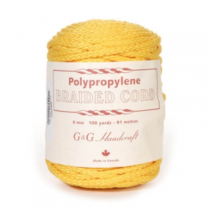 Cordon tressé macramé 6 mm Jaune x 91 m