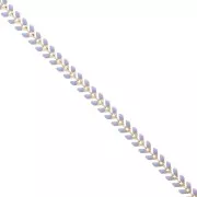 Chaîne maille chevron en épis résine époxy 6.3 mm Lilas doré x 20cm