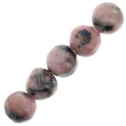 Perles rondes en pierre gemme Rhodonite 4 mm x20|raw }}