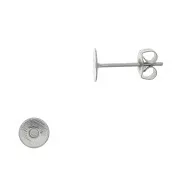 Clous d'oreilles disque 6 mm - Acier inoxydable 304 x10
