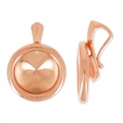 Serti pendentif pour cabochons 1122 12 mm en Argent 925 doré rose x1