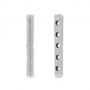 Intercalaire 5 rangs 31x4 mm argenté vieilli x1