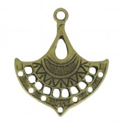 Intercalaire ajouré ethnique 36x31 mm bronze x1