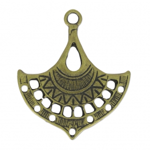 Intercalaire ajouré ethnique 36x31 mm bronze x1