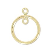 Intercalaire rond 2 anneaux 14.5 mm Gold filled (or laminé)  x1