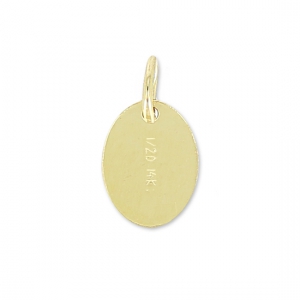 Breloque ovale marquée - 1/20 14K - 10 mm Gold filled (Or laminé)  x1