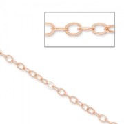 Chaîne maille Forçat limée 1.3 mm en Rose Gold filled (or laminé)  x 50 cm
