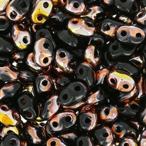 MiniDuo 2x4 mm Jet Capri Gold x10g