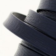 Lacet cuir double foulonné 10 mm Dark Navy Blue x 50cm