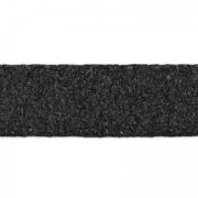 Lacet cuir double façon daim irisé 10 mm Noir x 50cm